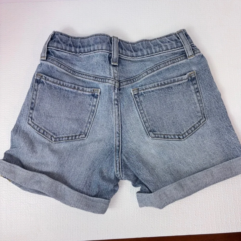 Old Navy Girls Denim Jean Shorts Size 10‎ High-Rise Built-In Tough Cuffed